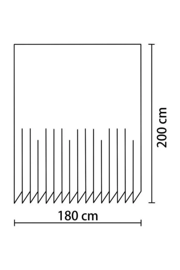 Prado Çam Banyo Perdesi, Duş Perdesi 180X200 Cm