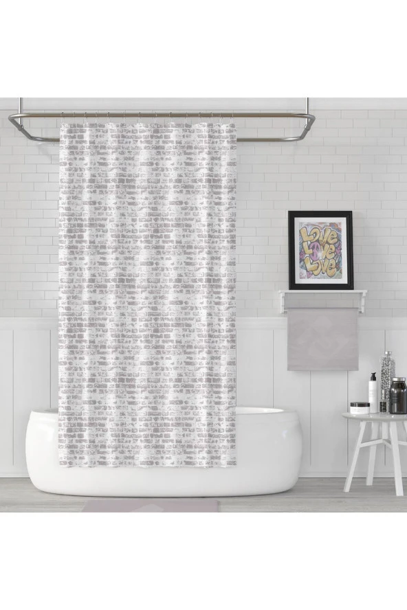 Prado The Wall Banyo Perdesi, Duş Perdesi 180X200Cm Bpthewall-180X200
