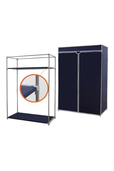 Prado Basic Çelik Profilli Portatif Bez Dolap LACİVERT - 2