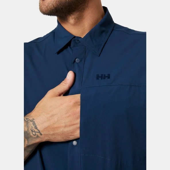 Helly Hansen Tofino Solen Short Sleeve Shirt Erkek Kısa Kollu Gömlek 63204-584 Lacivert - 4