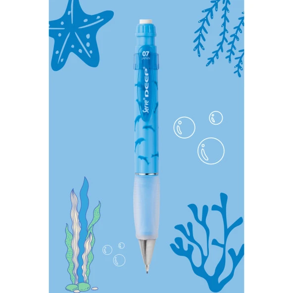 Serve Deep Versatil Kalem 0.7 mm Doğa Temalı - Gök Mavi (YUNUS)
