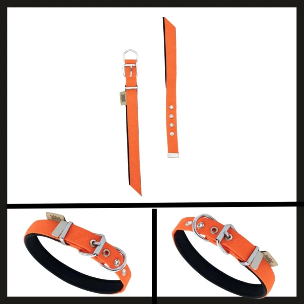 Uyguna-Yakala Turuncu 2.0*35-40 Cm  Dokuma Boyun Tasması-SMA.332 - Resim 2