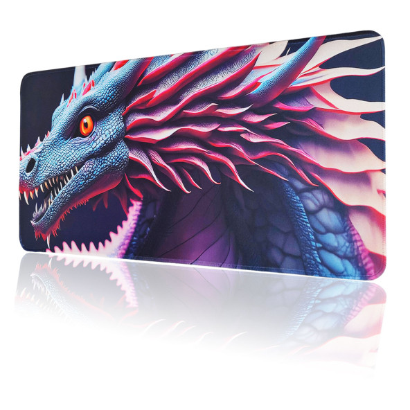 70x30cm Mouse Pad Kaymaz Kauçuk Taban Dikişli Gaming Oyuncu Mousepad Ejderha Büyük Boy XL