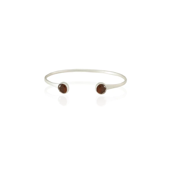 Kadir Jewellery 925 Ayar Gümüş Kaplama El İşçiliği Zirkon Taşlı Kadın Charm Bileklik - Resim 5