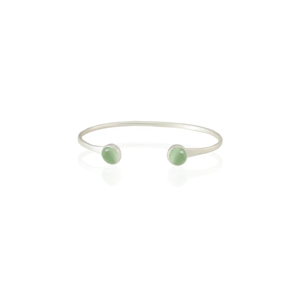 Kadir Jewellery 925 Ayar Gümüş Kaplama El İşçiliği Zirkon Taşlı Kadın Charm Bileklik - Resim 4