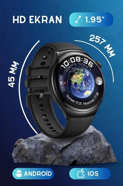 Bakeey Watch 4 Pro Suit 7 Kordonlu Akıllı Saat Tüm cihazlara Uyumlu Sesli Görüşme Nfc Akıllı Saat - 10
