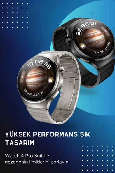 Bakeey Watch 4 Pro Suit 7 Kordonlu Akıllı Saat Tüm cihazlara Uyumlu Sesli Görüşme Nfc Akıllı Saat - 5
