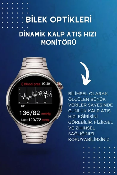 Bakeey Watch 4 Pro Suit 7 Kordonlu Akıllı Saat Tüm cihazlara Uyumlu Sesli Görüşme Nfc Akıllı Saat - 2