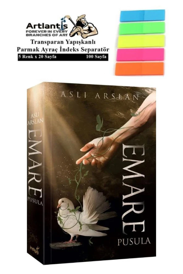 Emare Pusula 436 Sayfa Karton Kapak 1 Adet Aslı Arslan Fosforlu Transparan Kitap Ayraç 1 Paket