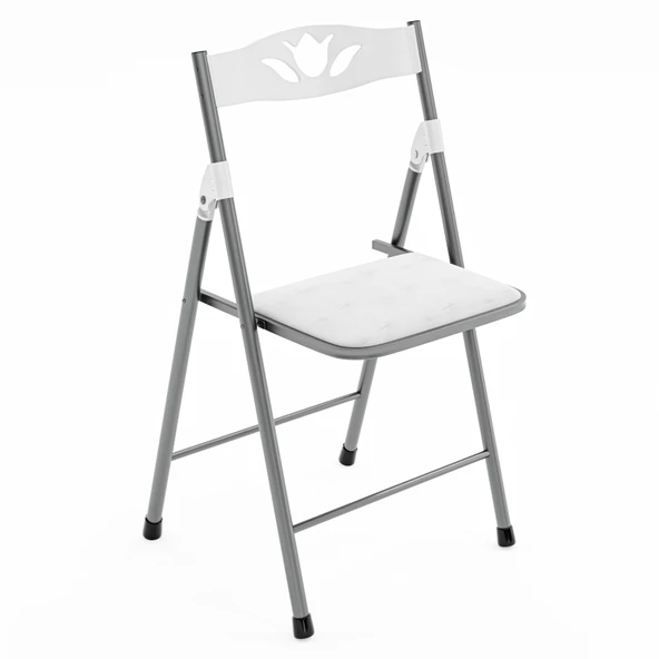 Eportatif 60x90 Beyaz Katlanır Masa ve 4 Adet Sandalye Seti 1129 - Resim 9