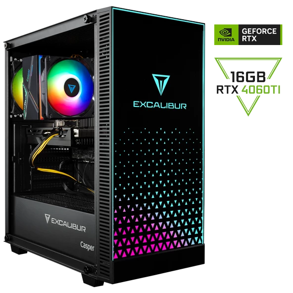 Casper Excalibur E65H.124F-EXD0X-0HD Intel Core i5-12400F 64GB RAM 2TB NVME SSD 16GB RTX4060TI Freedos Masaüstü Bilgisayar