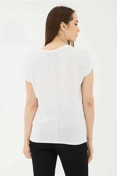 FASHION FRIENDS KADIN BİSİKLET YAKA BLUZ 24Y0194K1 - 3