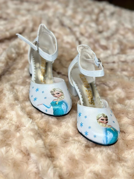 ELSA BASKILI çocuk topuklu ayakkabı - Resim 2