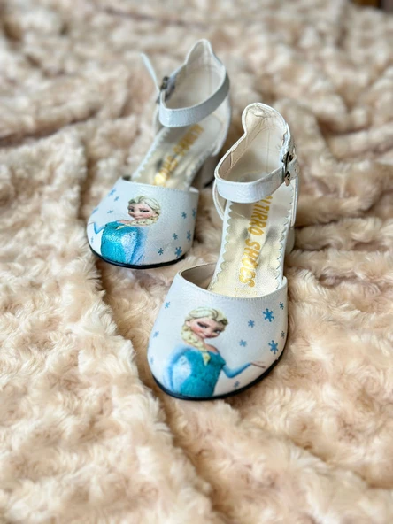 ELSA BASKILI çocuk topuklu ayakkabı - Resim 4