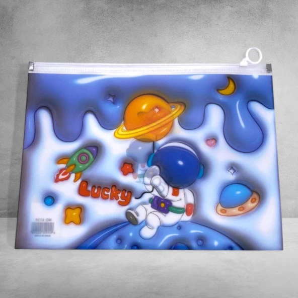 Unick Color 3D Astronot A4 Kilitli Dosya 1 Adet - 2