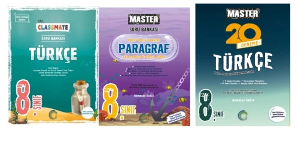 OKYANUS YAYINCILIK 8. Sınıf Classmate Türkçe Soru Bankası +Master Paragraf Soru Bankası + Master 20 Türkçe Denemesi (3 K