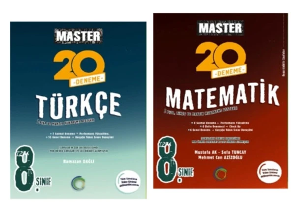 OKYANUS YAYINCILIK 8. Sınıf Master Türkçe + Matematik Denemesi (2 Kitap)