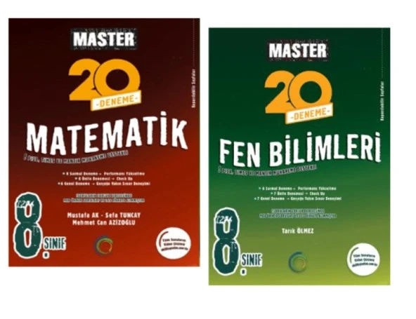 OKYANUS YAYINCILIK 8. Sınıf Master Matematik + Fen Bilimleri Denemesi (2 Kitap)