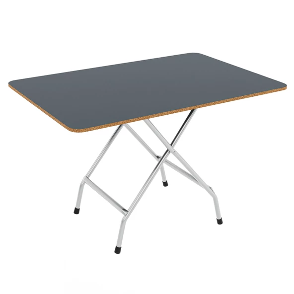 Eportatif 60x90 Füme Katlanır Masa ve 4 Adet Sandalye Seti 1132 - 8