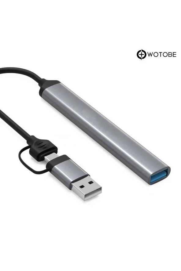 5'i 1 Arada USB-C USB-A USB 2.0/3.0 SD TF Dönüştürücü Hub