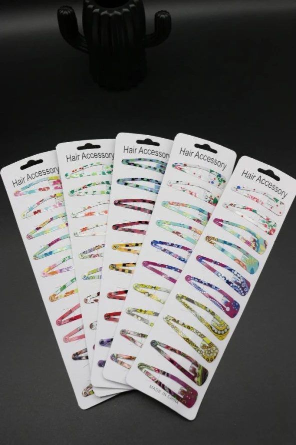 Çıtçıt Toka Karışık Desenli Çıtçıt Toka 10 Adet - Resim 2