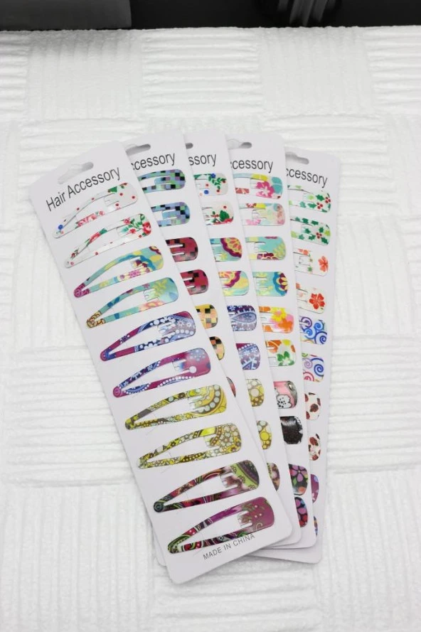 Çıtçıt Toka Karışık Desenli Çıtçıt Toka 10 Adet - Resim 5