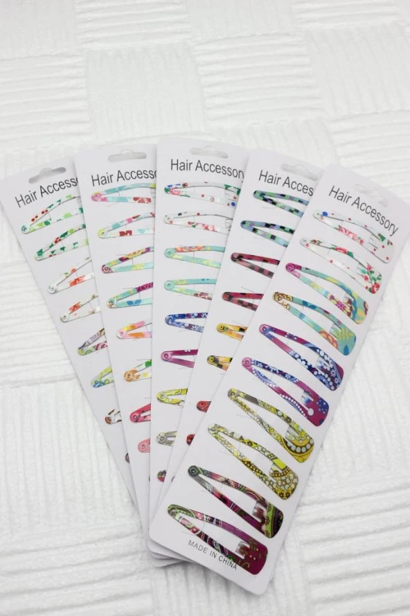 Çıtçıt Toka Karışık Desenli Çıtçıt Toka 10 Adet - Resim 6