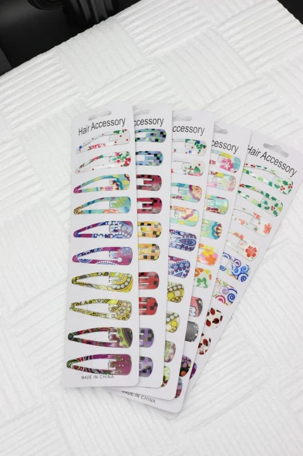 Çıtçıt Toka Karışık Desenli Çıtçıt Toka 10 Adet - Resim 7