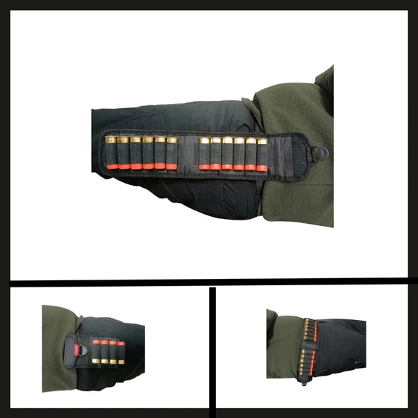 Uyguna-Yakala Kamuflaj Tactical Çift Taraflı Kemer Fişekliği-KLK.007 - 2