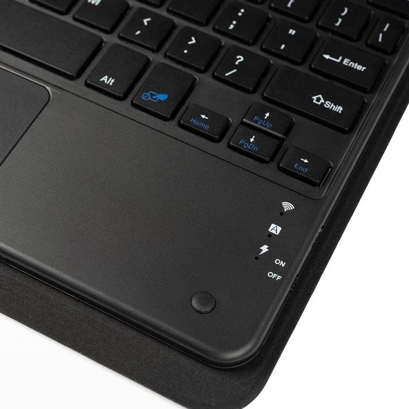 Apple iPad 10.2 (8.Nesil) Zore Border Keyboard Bluetooh Bağlantılı Standlı Klavyeli Tablet Kılıfı - 3