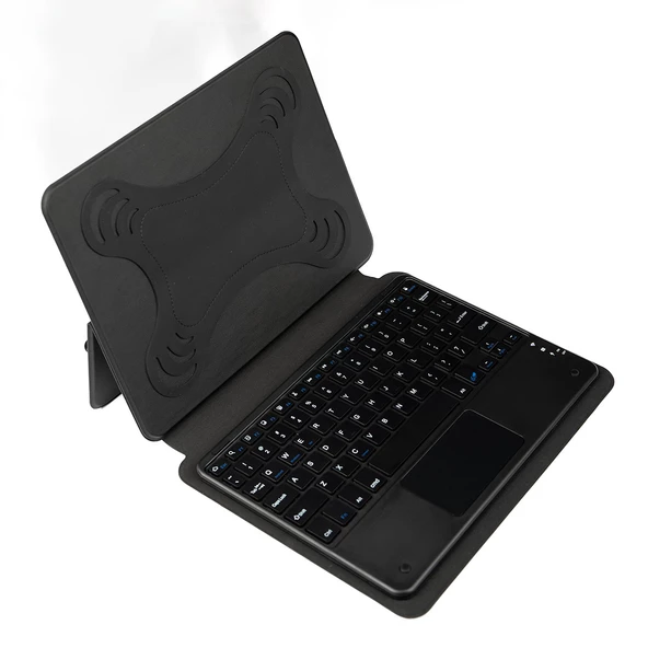 Zore Border Keyboard 13" inç Universal Bluetooh Bağlantılı Standlı Klavyeli Tablet Kılıfı - 6