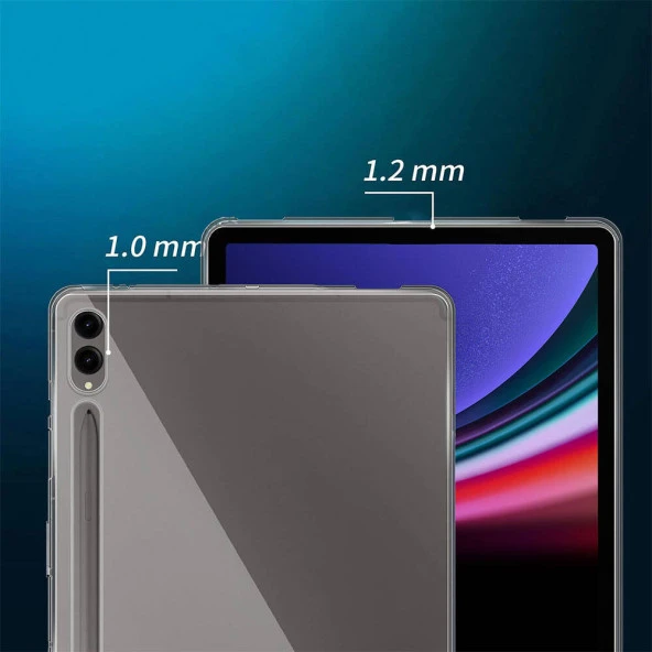 Galaxy Tab S9 Plus Kılıf Zore Tablet Süper Silikon Kapak - 5