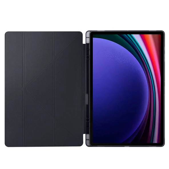 Galaxy Tab S9 Ultra Kılıf Zore Tri Folding Kalem Bölmeli Standlı Kılıf - 11