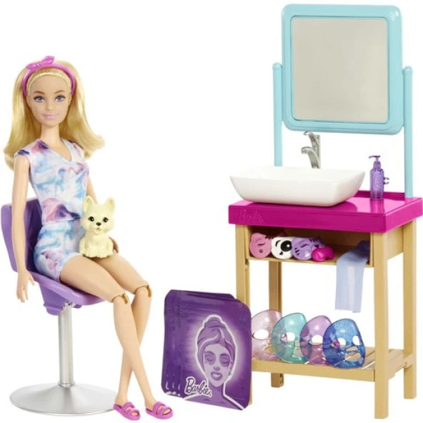 Barbie Işıltı Dolu Spa Günü Oyun Seti HCM82 GKO