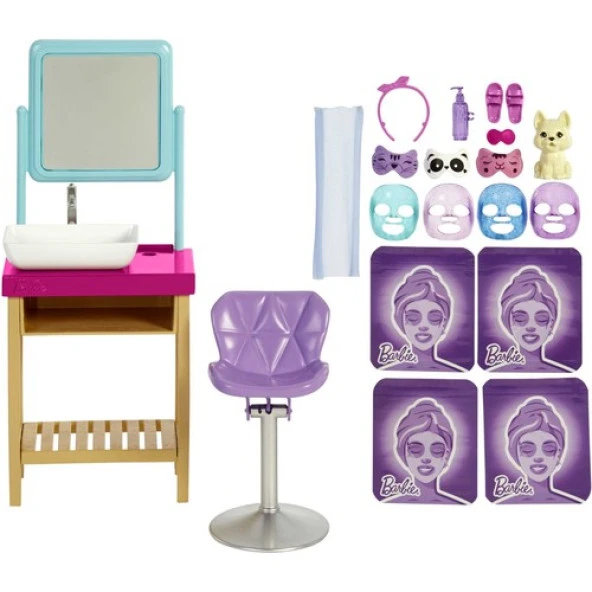 Barbie Işıltı Dolu Spa Günü Oyun Seti HCM82 GKO - 5