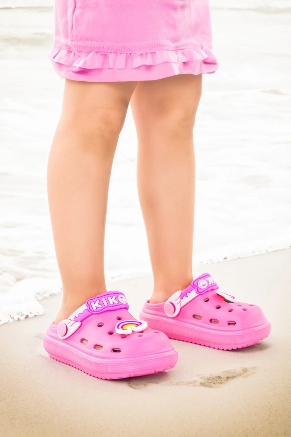 Kiko Kids Eva Plaj Havuz Okul Kreş Kız Çocuk Terlik Twg 755-1 Pembe