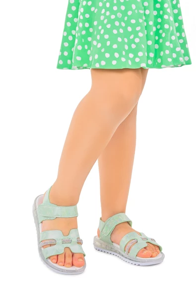 Kiko Kids Kız Çocuk Sandalet Arz 2345 Mint Yeşili