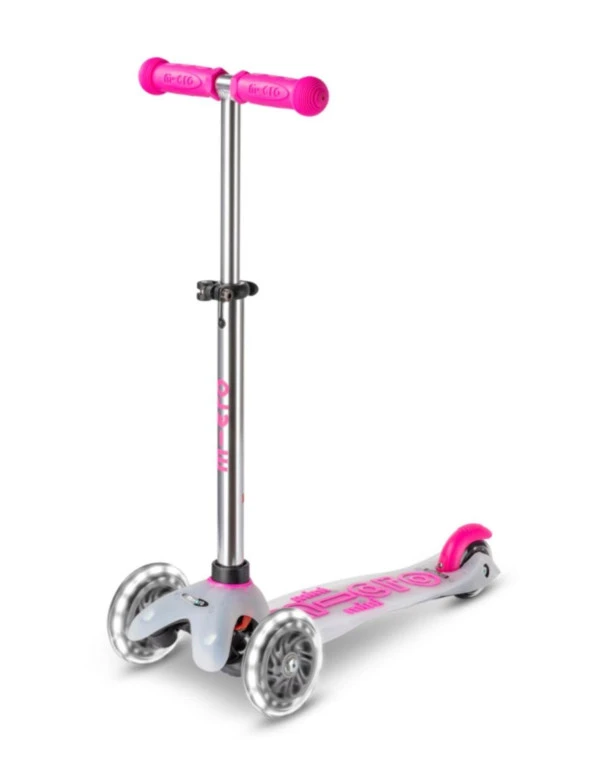 Mini Mikro DELUXE FLUX LED NEON PINK Scooter MCR.MMD203