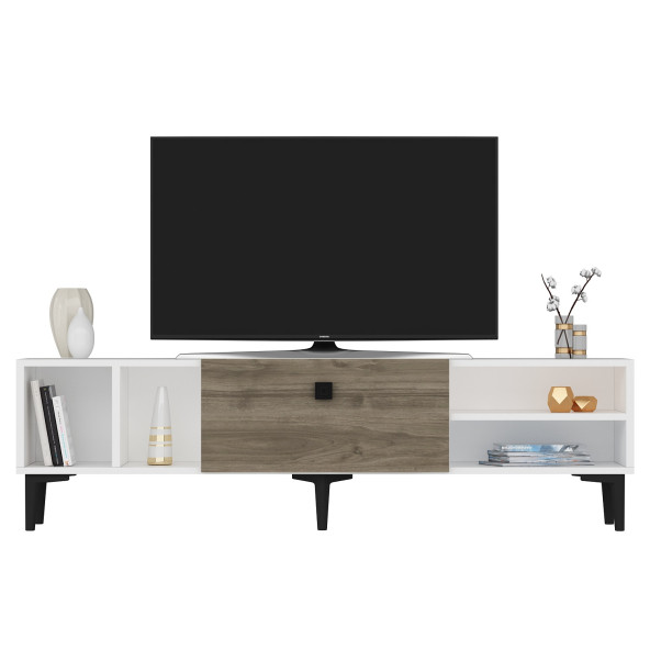 SOLE TV ÜNİTESİ BEYAZ CEVİZ - 4