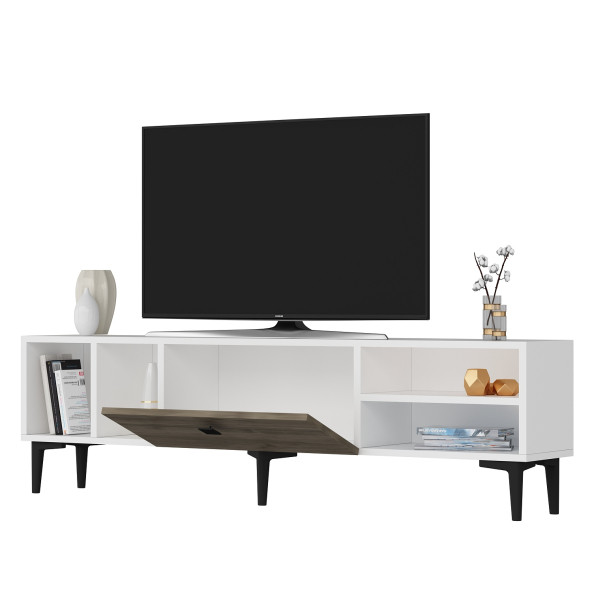 SOLE TV ÜNİTESİ BEYAZ CEVİZ - 6