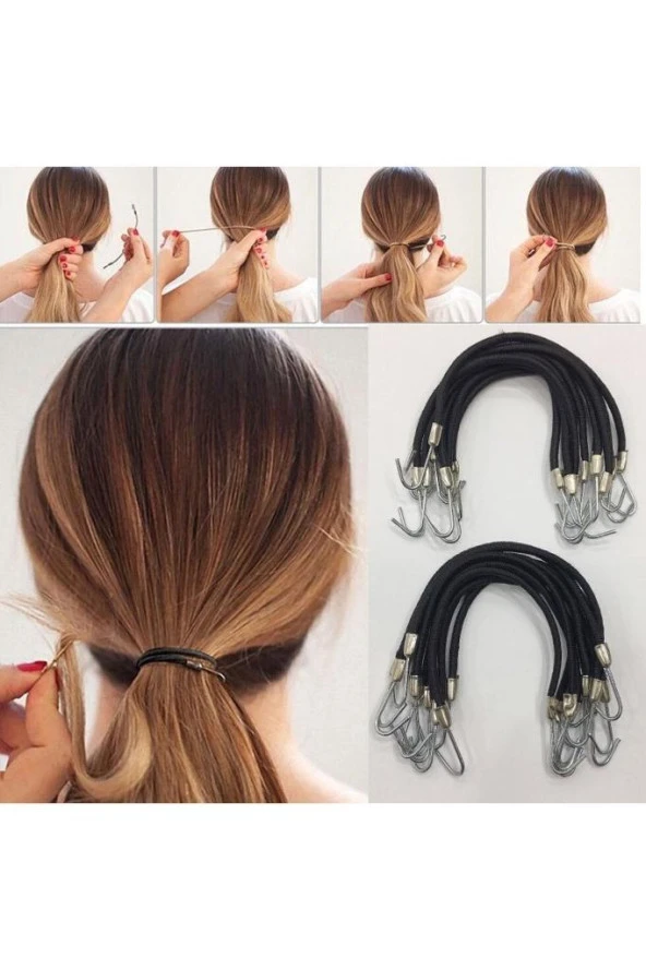 Kancalı saç lastiği 10 adet ürün görseli