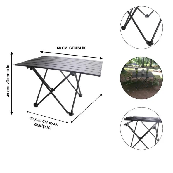 Katlanır Kamp Masa Büyük SH-F110123-100-1 - Resim 3