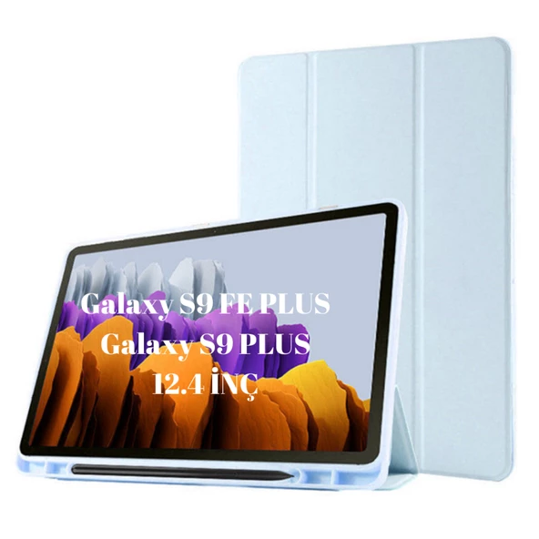 Samsung Galaxy Tab S9 FE Plus/S10 Plus/S9 Plus Kılıf Kalem Bölmeli Smart Case X610-16-810-18 X820 - 10