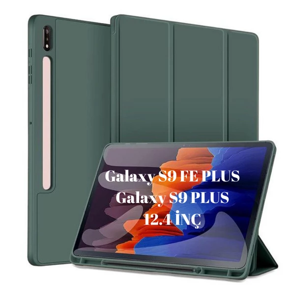 Samsung Galaxy Tab S9 FE Plus/S10 Plus/S9 Plus Kılıf Kalem Bölmeli Smart Case X610-16-810-18 X820 - 9
