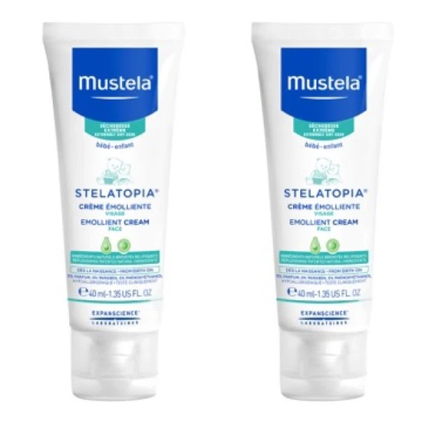 Mustela Stelatopia Emollient Face Cream 40 ml 2 Kutu