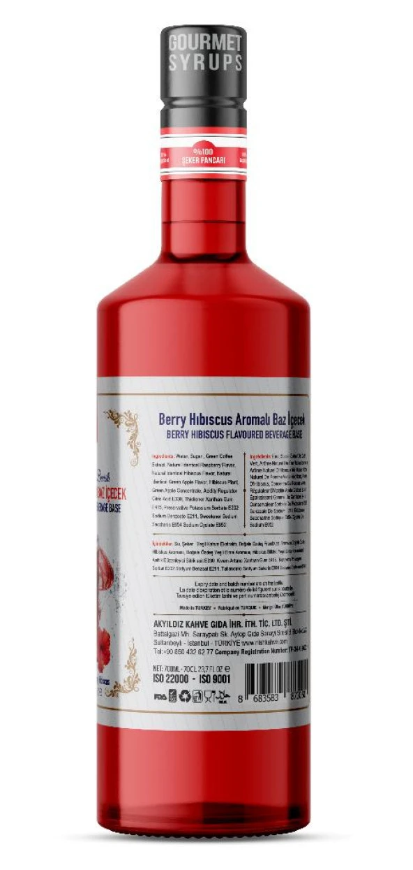 Nish Berry Hibiscus Aromalı Baz İçecek 700 ML - 2
