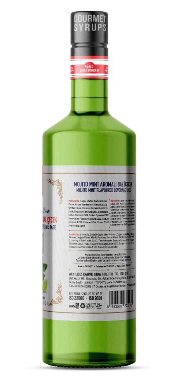 Nish Mojito Mint Aromalı Şurup Baz İçecek 700 ML - 2