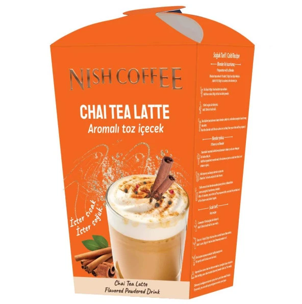 Nish Chai Tea Latte, Çikolata Aromalı Toz İçecek 2’li Set (2X250 Gr) - 3
