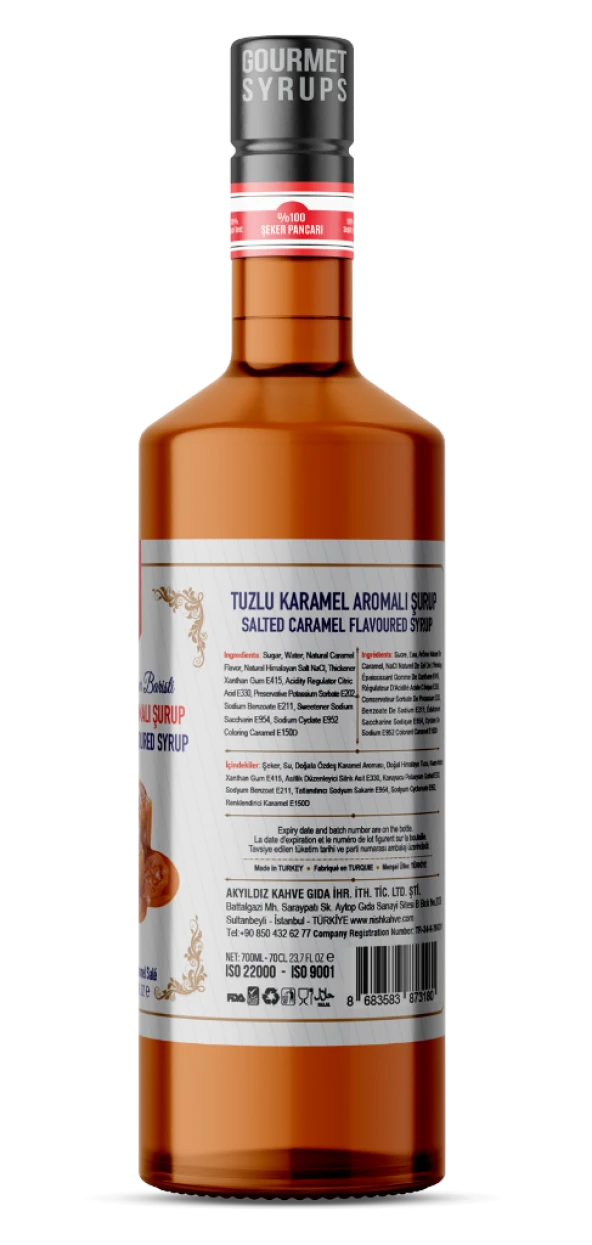 Nish Tuzlu Karamel Aromalı Şurup 700 ML - 2