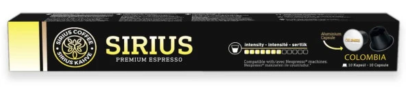 Sirius Nespresso Uyumlu Single Origin Kapsül Kahve Colombia-7 - Resim 2